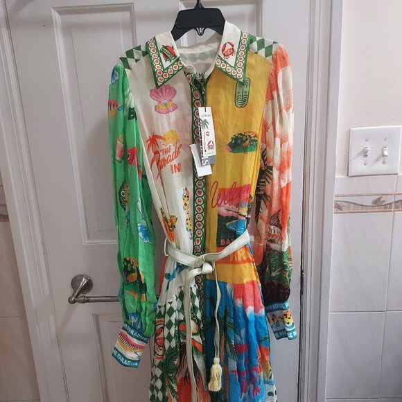 ALÉMAIS Alan Berry Rhys Paradiso Maxi Shirt Dress - Picture 4 of 14